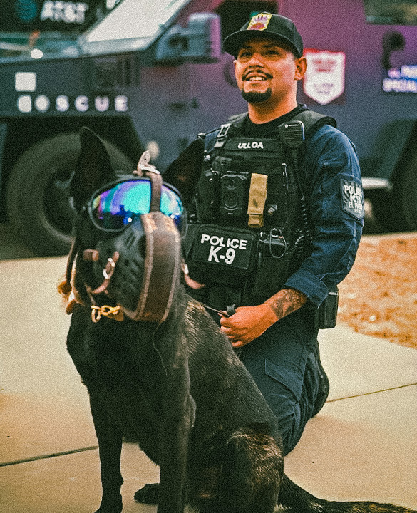 Police officer with k9